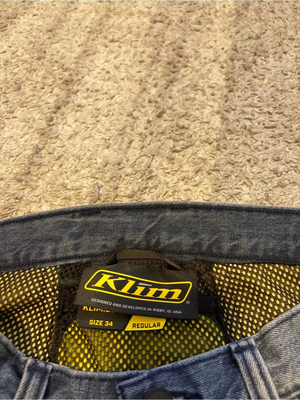 Klim K Fifty Motorcycle Riding Jeans - Size 34 Regular - Cordura Denim w/ D3O Ar